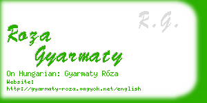roza gyarmaty business card