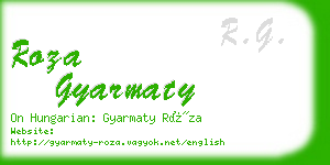 roza gyarmaty business card